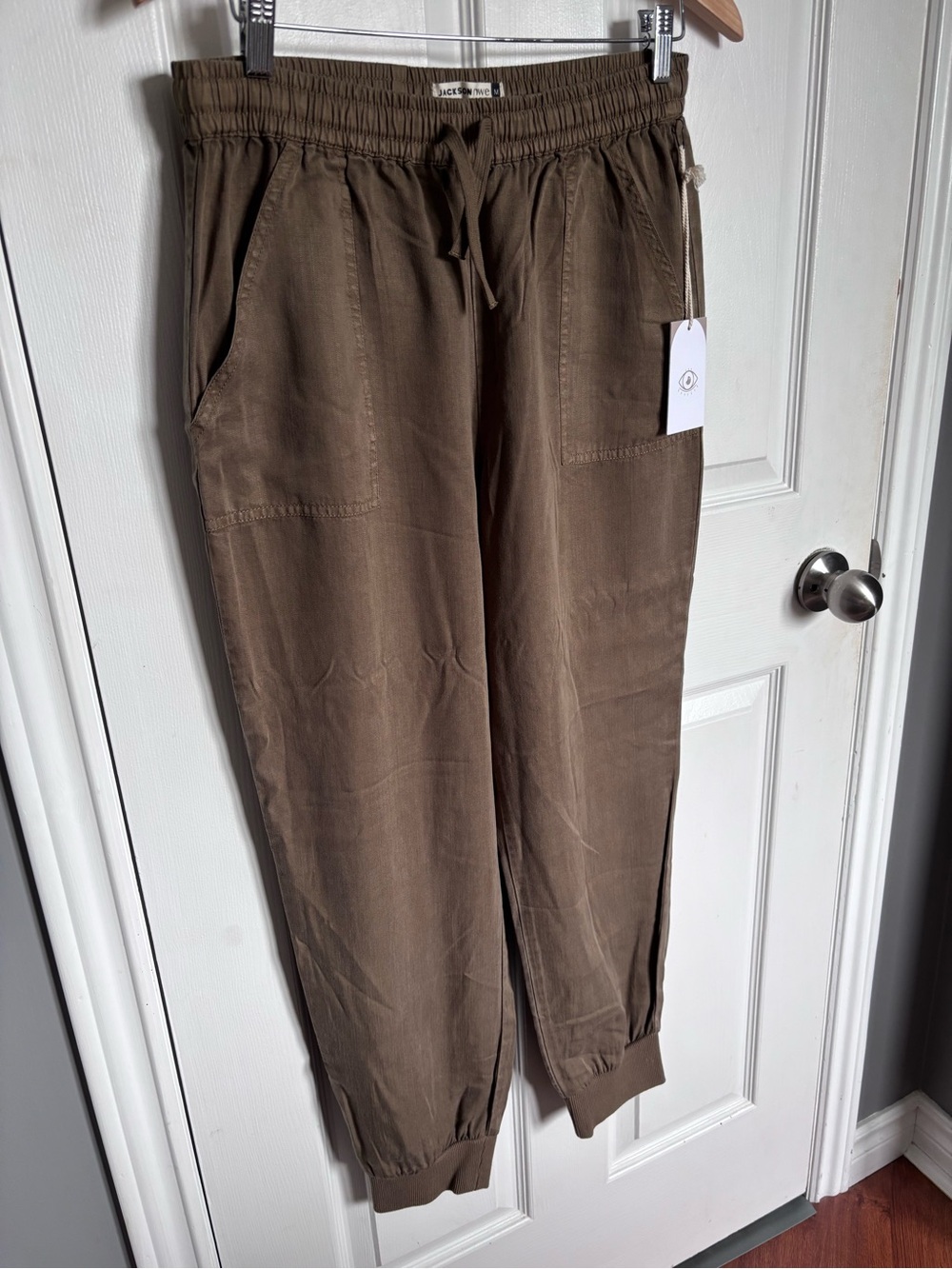Jackson Rowe Lead Jogger Pants Basil Green M Lyocell